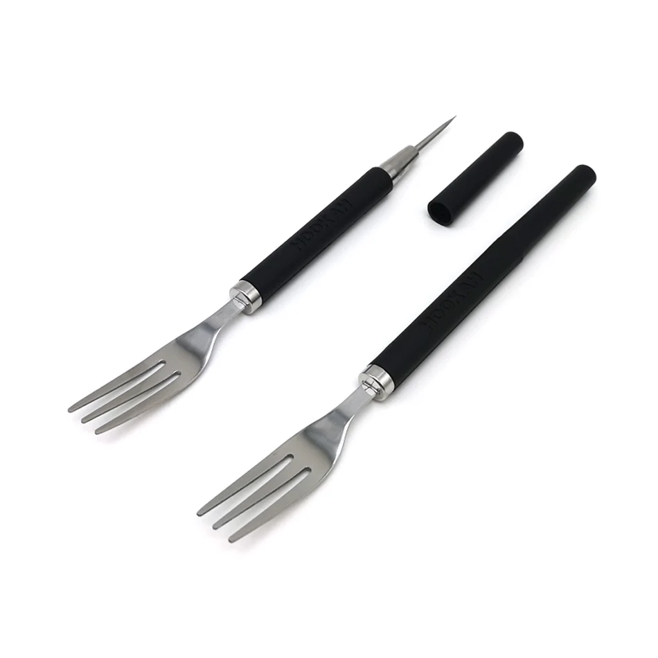 Stainless Steel Shisha Hookah Forks Tobacco Aluminum Foil Hole Puncher Tools Pokers Two in One Accessories hookah accessories