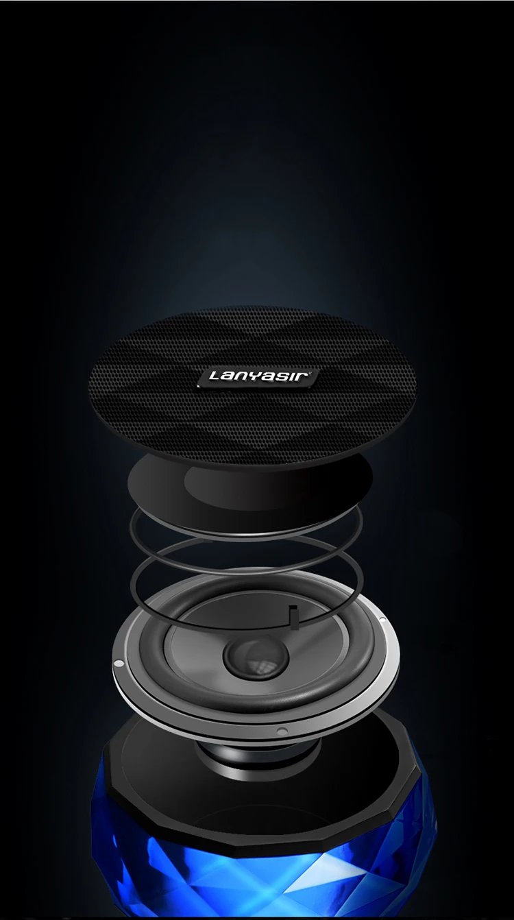 Lanyasir S6 портативный Bluetooth динамик Портативный беспроводной громкий динамик звуковая система 3D стерео музыка объемный открытый динамик