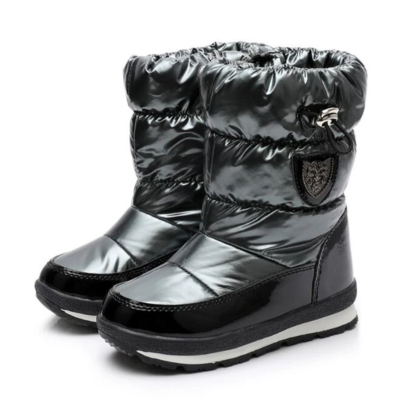 

child Snow Boots Women Zip Winter Ladies Platform Warm Fur waterproof Ankle Boot Female Comfort Boy and girl Casual Ski boots c9