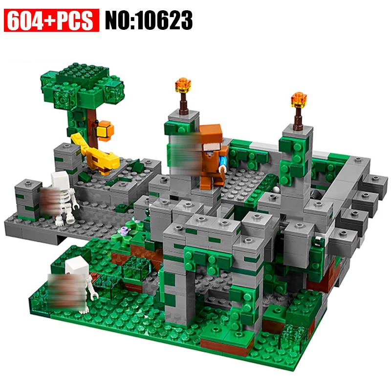 

The Jungle Temple Educational Toys Hobbies for Children 10623 Model Building Kits Compatible 18026 21132 MyWorlds MineCraft