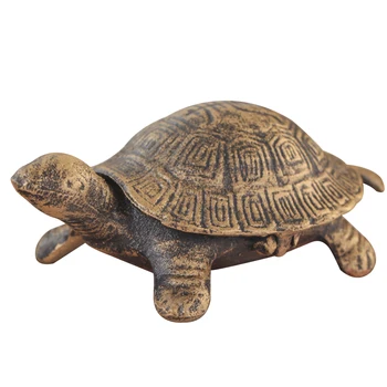 

1PC Creative Turtle Ashtray Crafts Cast-Iron Turtle Ashtray Decor Turtle Ashtray Ornament Ashtray Decor With Lid For Home Office
