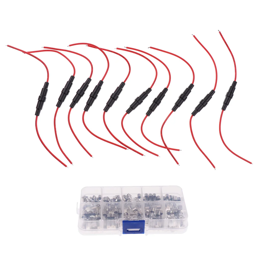 Easy Install 10 Pieces 5x20mm AGC 22 AWG Holder Inline Screw Type Fuse