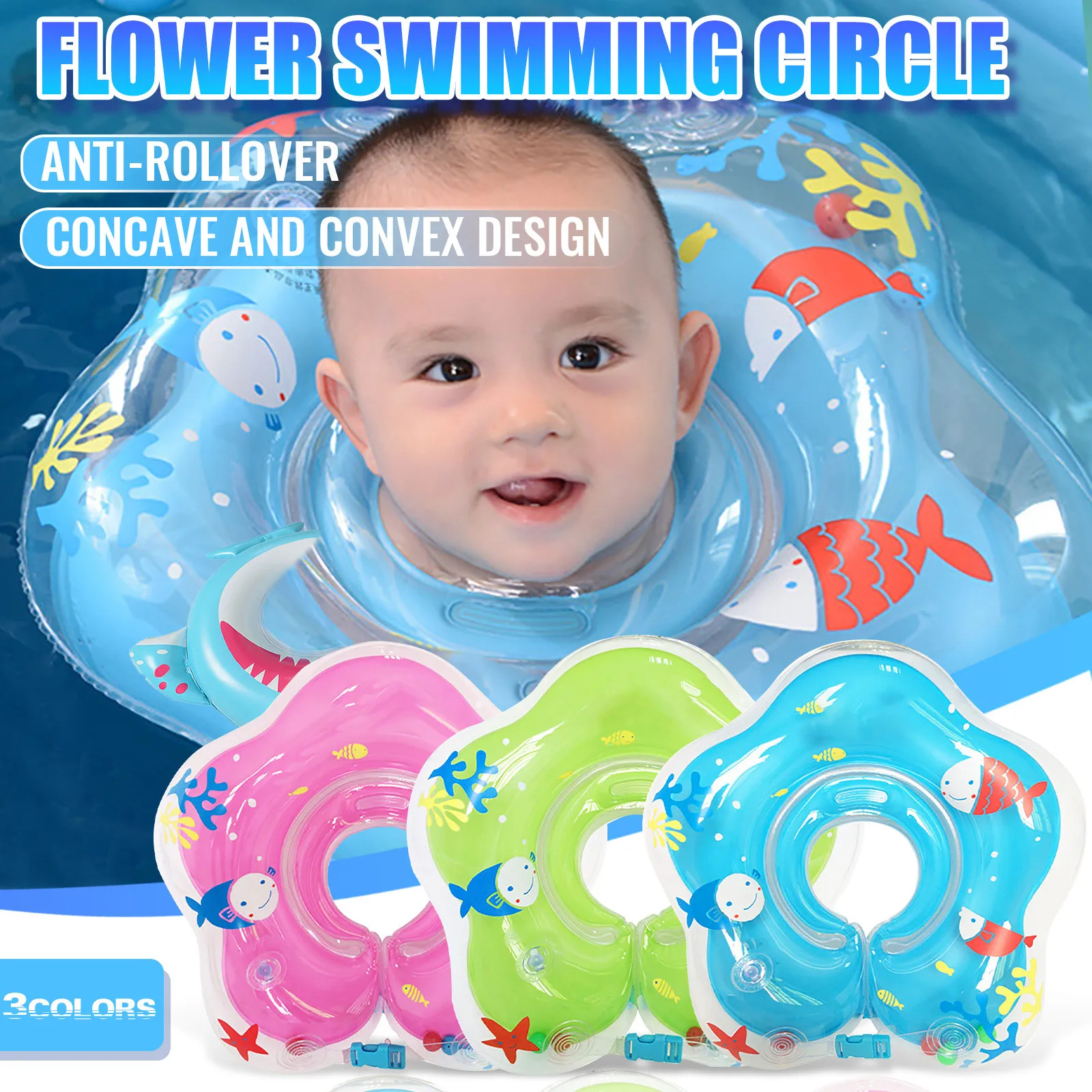 Swimming Baby Accessories Neck Ring Tube Safety Infant Float Circle for