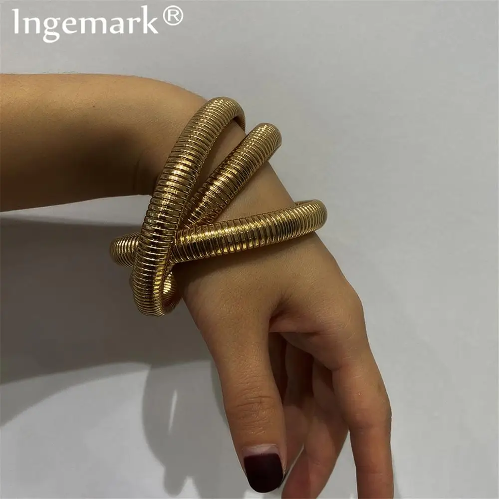 Ingemark Индия Gyspy большая змея цепь браслет для женщин мужчин нарукавная подвеска в стиле стимпанк витые браслеты унисекс Пром ювелирные изделия