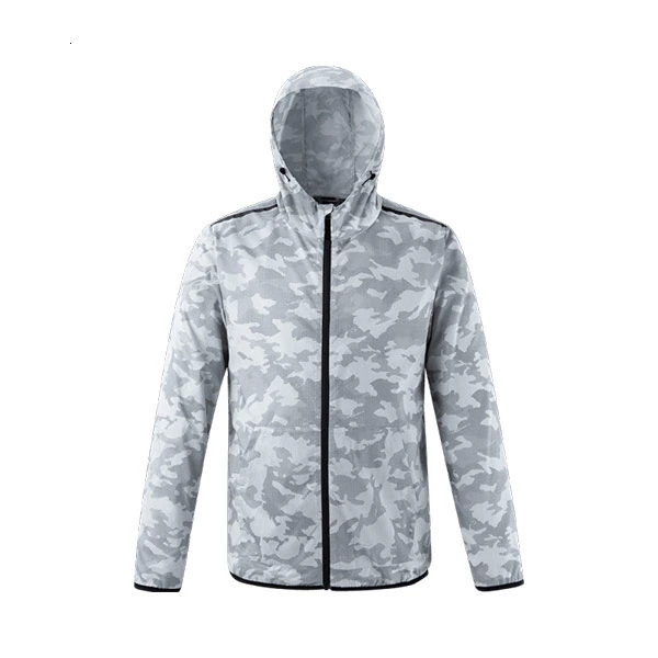 Gray S Xiaomi Youpin ULEEMARK мужской светильник камуфляжная быстросохнущая куртка для бега дышащая спортивная куртка - Цвет: Gray S