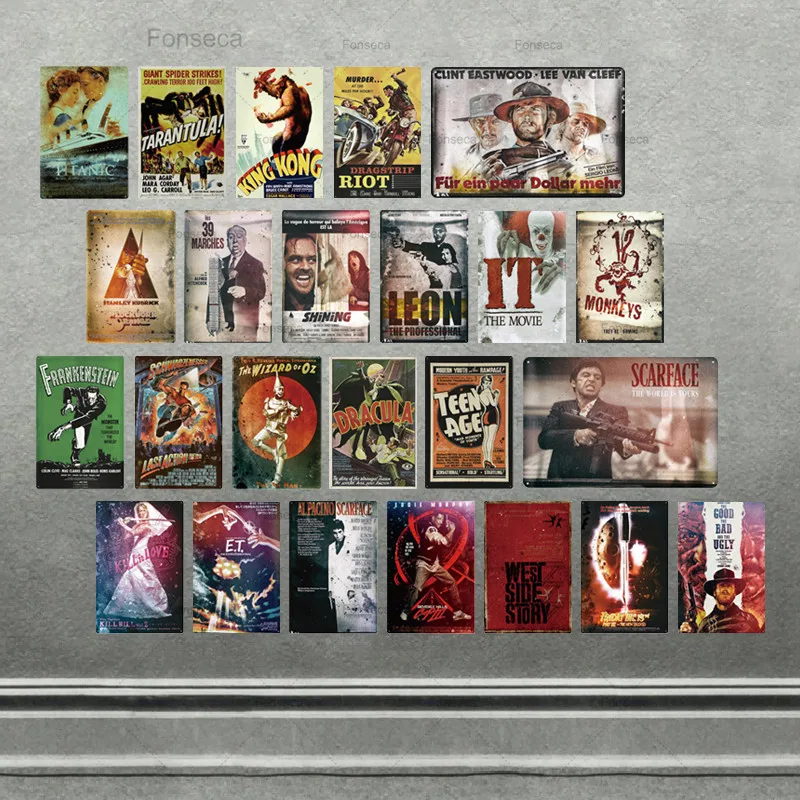 

Classic Movie Metal Poster Metal Sign Plaque Metal Vintage Tin Sign Wall Decor for Bar Pub Club Man Cave Metal Signs(20x30cm)