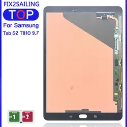 Для Samsung Galaxy Tab S2 9,7 дюйма T810 T815 100% тестирование ЖК-дисплей Дисплей с Сенсорный экран планшета датчики Полное собрание Панель