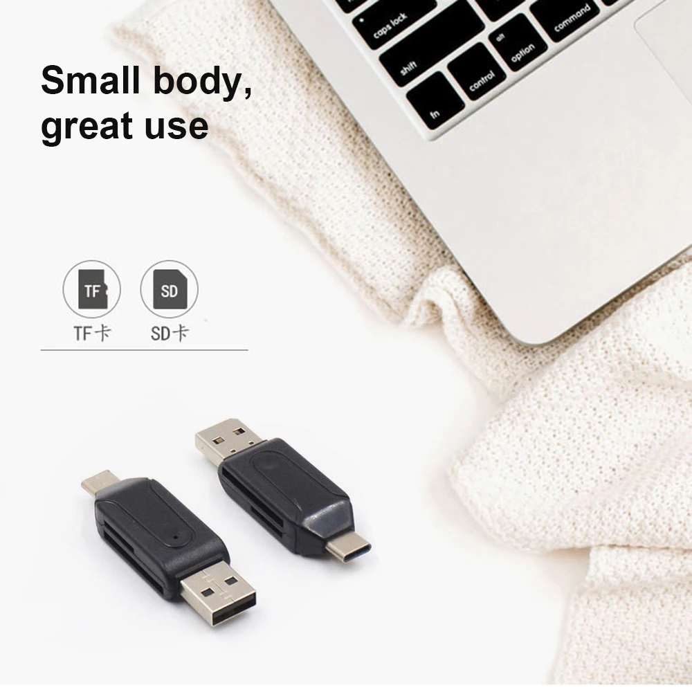 Новый 2в1 USB OTG кард ридер Универсальный Тип C TF/SD телефон удлинительные разъемы type c