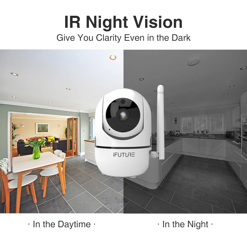 IFUTURE IP камера HD 720P CCTV WiFi безопасности облако ночного видения двухстороннее аудио