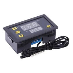 Digital Temperature Control LED Display Thermostat with Heat/Cooling Regulation (DC 12V)