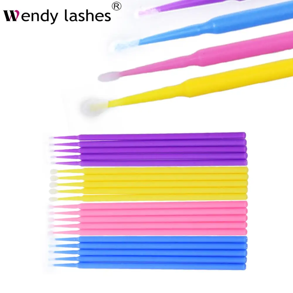 100 шт./пакет одноразовые инструменты для наращивания ресниц набор чистящих щеток