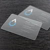 Custom transparent pvc business card printing office supplies plastic ID One-sided print visit waterproof round corners cards ► Photo 2/6