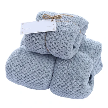 

Breathable Towel Set High Density Soft Portable Beach Hand Bath Wrap Gift Home Easy Clean Coral Fleece Absorbent Thicken