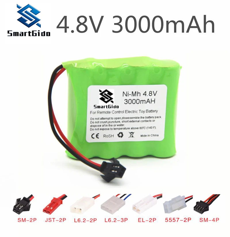 

4.8v rechargeable battery For Tanks robots 3000mah Ni-MH battery nimh aa 4.8v pack 3000mah batteries for RC cars 4.8v RC boat