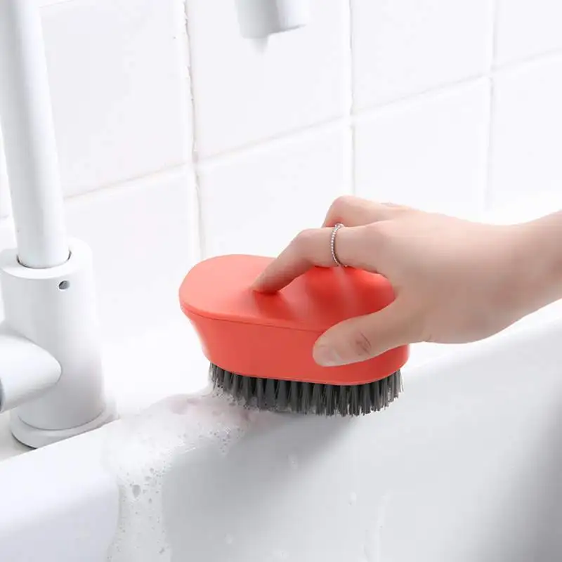 Indesit Laundry Brush Multi-Function Household Cleaning Soft Brush Portable Clothes ABS PP Washing Brush White 11*6.5*5.5CM VV