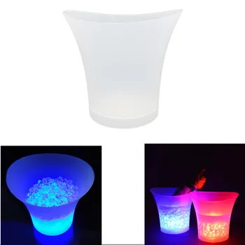 

5L 7 Colors LED RGB Light Changeable Ice Bucket Champagne Wine Drinks Ice Cooler Beverage Beer Ice Buckets Bar Dropshipping