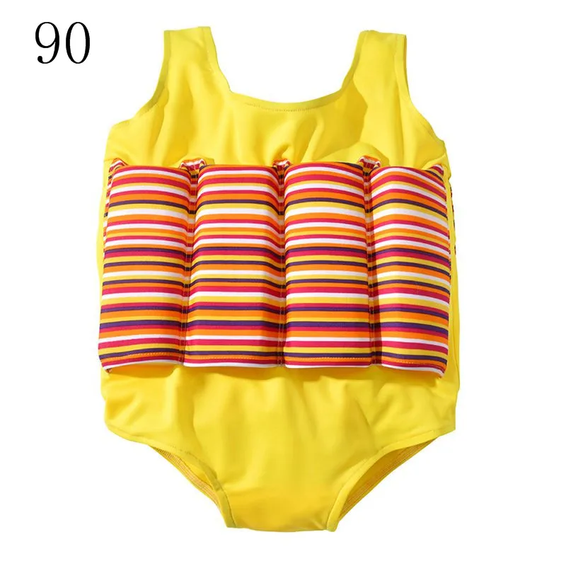Yellow-90cm Years лет Детская плавающая пена купальники плавающий безопасный купальник анти-утопающий Плавательный Бассейн костюм для мальчиков и девочек мальчиков - Цвет: Yellow-90cm