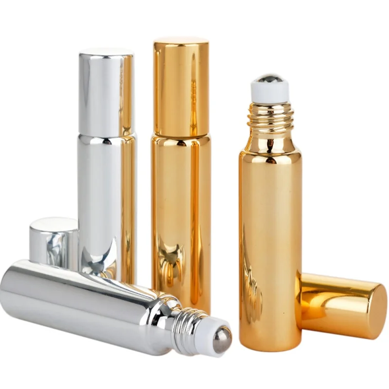 

5ml/10ml Essential Oil Bottles Roll On Stainless Steel Roller Ball Massager Eye Cream Serum Refillable Empty Bottle