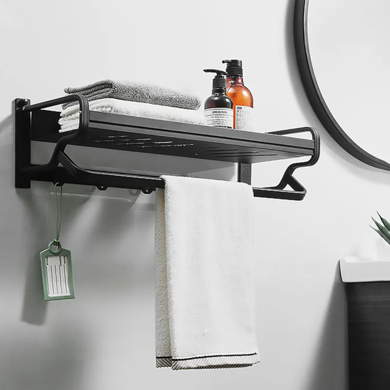 bathroom-towel-holder-wall-mounted-towel-rail-black-silver-aluminum-alloy-towel-shelf-with-hooks-bathroom-accessories-nail-free