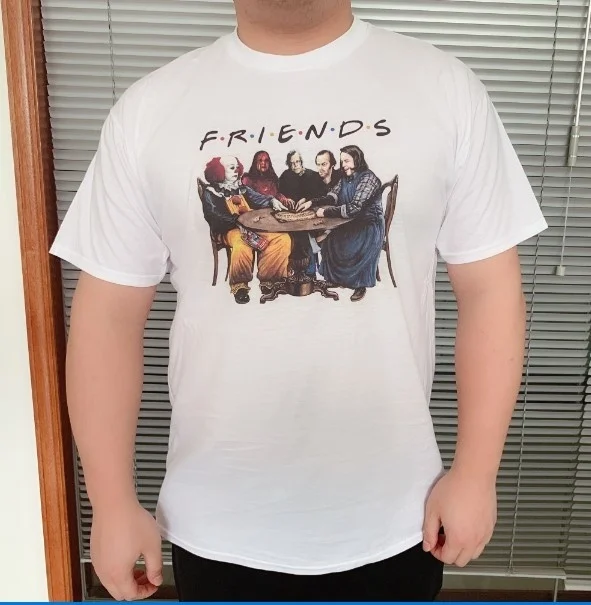 Kuakuayu Hjn Friends футболка Лучший Стивен Кинг герои ужасов друзья футболка ужас футболка забавная футболка на Хэллоуин