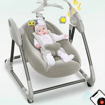 

Electric Rocking Chair 0-3y Baby Home Recliner Cradle Bed with Baby To Sleep Parents Coax Baby Assistant Newborn Soothing Chairs