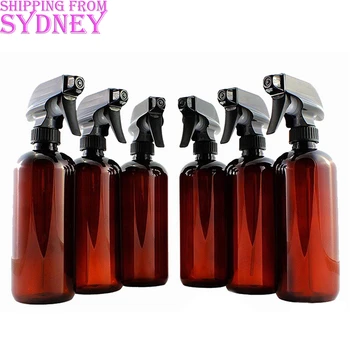 

5/10/20x 250ml Amber Glass Spray Bottles Trigger Sprayer Aromatherapy Dispenser Black Trigger Mist Stream Spray Storage Pressed