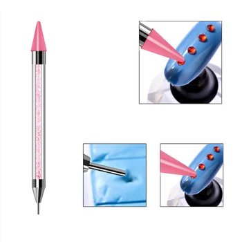 

Dual-Ended Nail Rhinestone Picker Wax Tip Pencil Dotting Pen Beads Gems Crystals Studs Picker Manicure Nail Art Tools