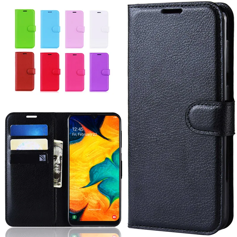 

For Samsung Galaxy A30 Flip Case on for Samsung A30 A305 A305F A 30 2019 Cover Classic Style Wallet Leather Case For Samsung A30