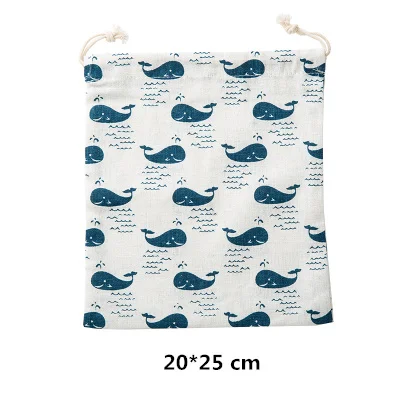 whale M PURDORED, 1 шт., переносная сумка на шнурке с принтом животных, косметичка для путешествий, одежда, носки, нижнее белье, сумка для хранения, сумка Oganizer - Цвет: whale M