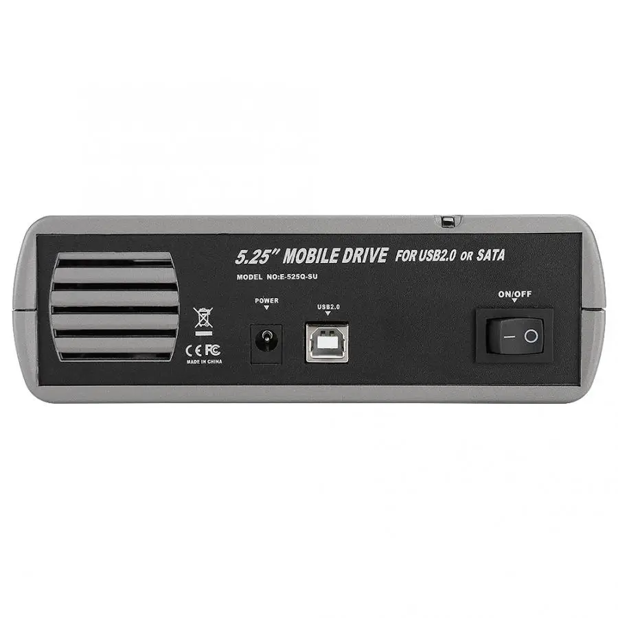5.25in оптический привод коробка внешний USB2.0 SATA Интерфейс компьютерных аксессуаров подходит для Windows XP/7/8/10 OS 9,0 или более поздней версии