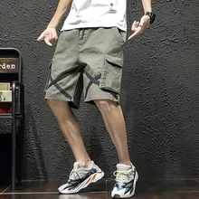 Мужские военные карго шорты летние мужские мешковатые мульти карманные военные на молнии карго шорты бриджи мужские длинные мужские тактические шорты