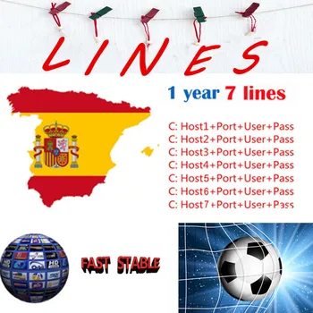 

2020 Fast and Stable Europe Clines Server 1 year 7 Lines for Spain Portugal Italy Germany Support DVB S2 V7S HD TV Receiver