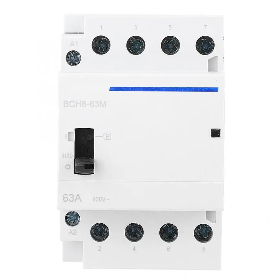 BCH8-63M 230V 4P 63A бытовой модульный контактор переменного тока с ручным переключателем управления низкоиндуктивный контроль нагрузки ling