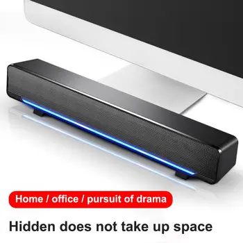

NEW Portable Sound Bar Computer Audio Desktop Speaker Subwoofer Notebook Multimedia Small Strip Speakers Desktop Speaker #B