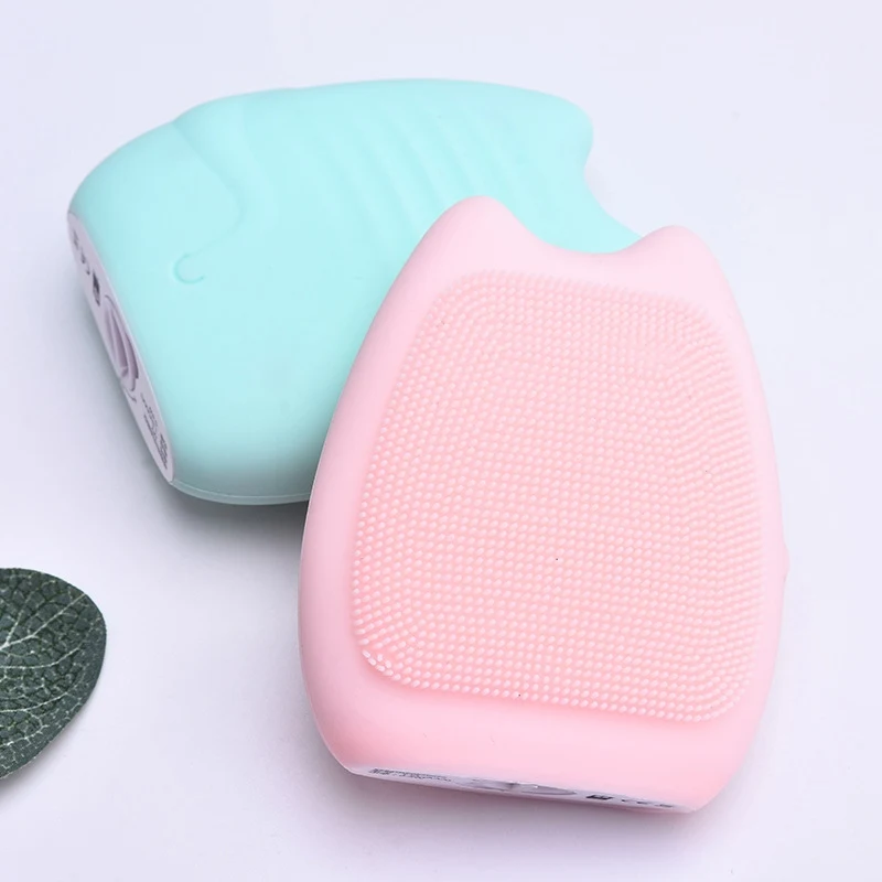 Электрическая силиконовая щетка для очищения лица Ультразвуковой вибрационный