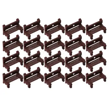 

20pcs 1:100 Scale Model Scenery Miniature Park Bench Settee IH57-222