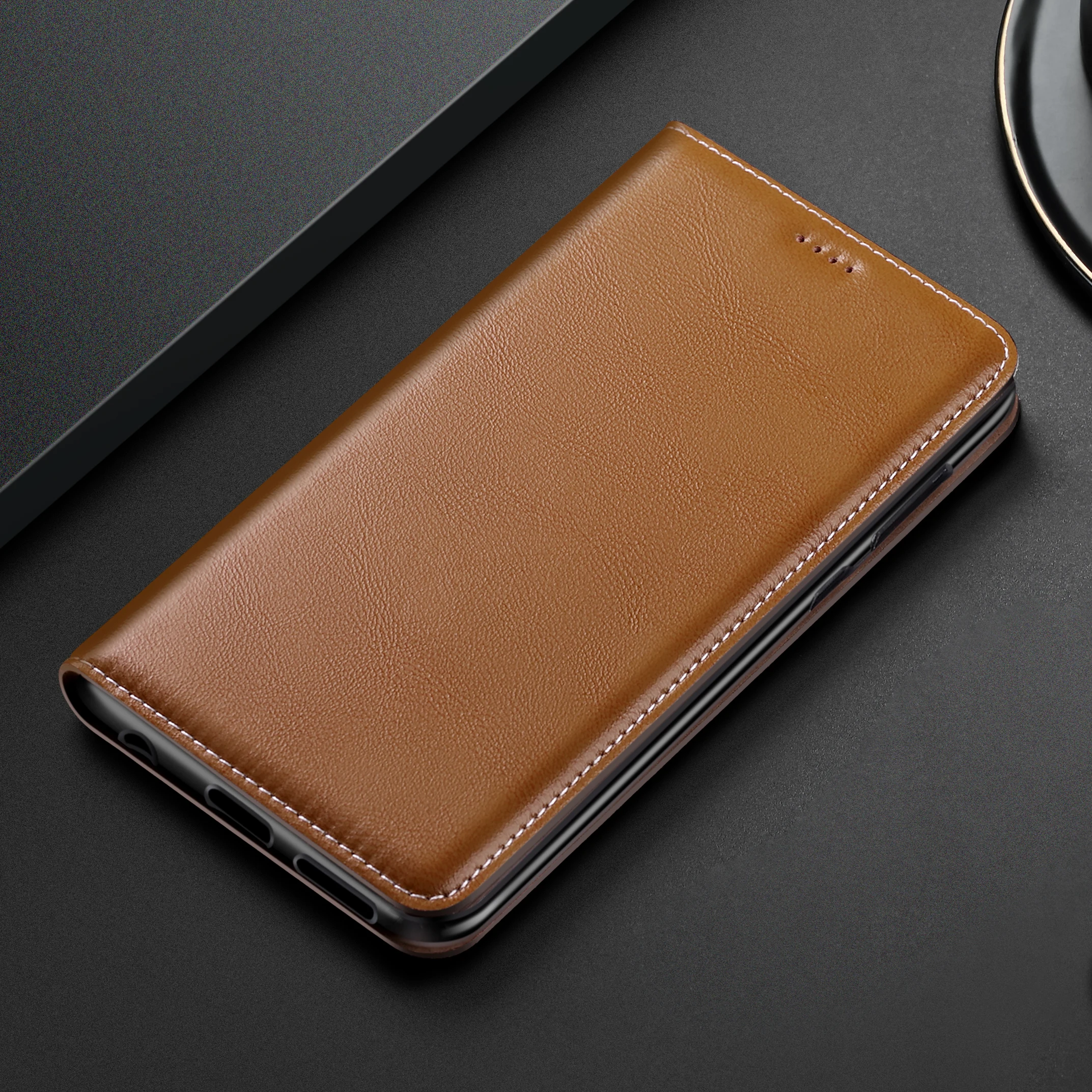 Чехол из натуральной крокодиловой кожи с откидной крышкой для Xiaomi Redmi Note 3 4 4X 5 5A 6 6A