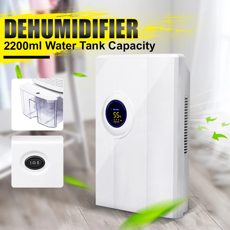 

Household Mute Dehumidifier Portable Purification Dehumidifier Bedroom Basement Home Air Dryer Machine Warehouse 2200ml 220V