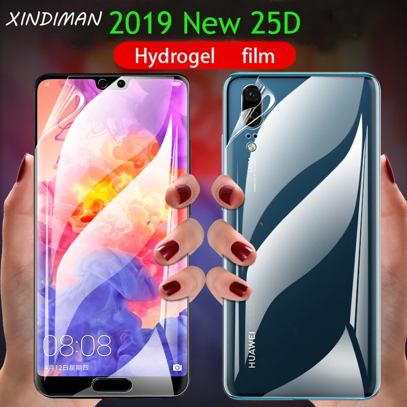 Передняя + задняя Гидрогелевая пленка для huawei P20 P20lite P20pro Защитная экрана Psmart