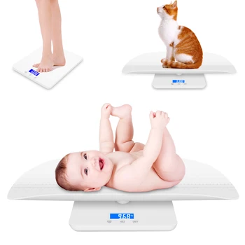 

Baby Scale Pet Scale Multi-Function Toddler Scale with Hold Function Blue Backlight Max Weight 100kg Max Length Tray 60cm