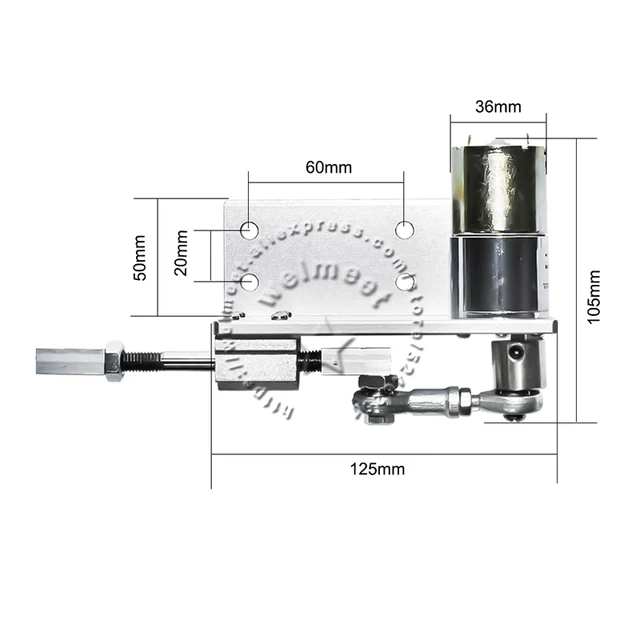 Linear Actuator DC 12V/24V Cycle Reciprocating Motor Kit, DIY