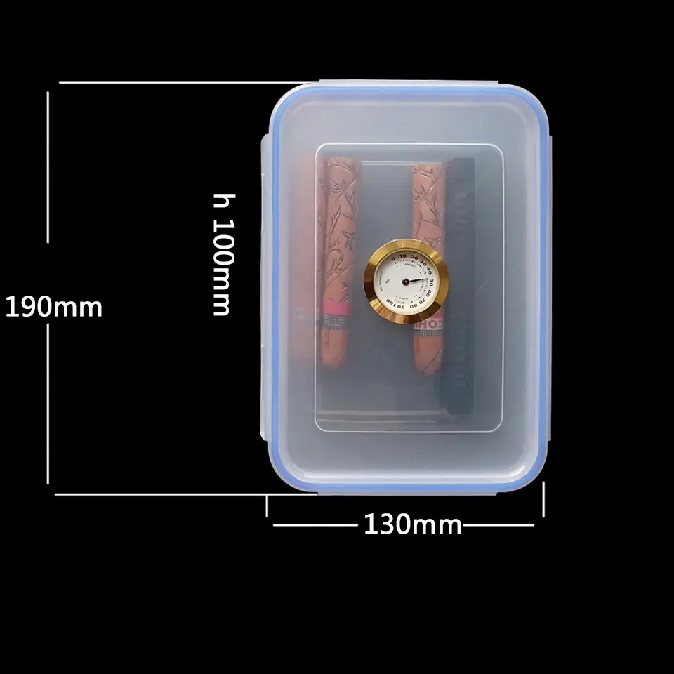 Высокая емкость Прозрачный гигрометр чехол для сигар Humidor контейнер аксессуары для хранения лучший Европейский подарок держать 30-40