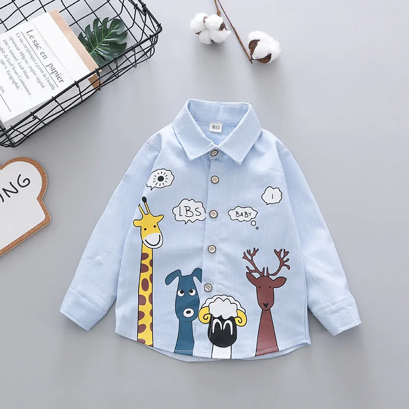 Детская рубашка для младенцев; топы для маленьких мальчиков; новая весенняя стильная одежда для мужчин и женщин; детская одежда с изображением жирафа из зоопарка