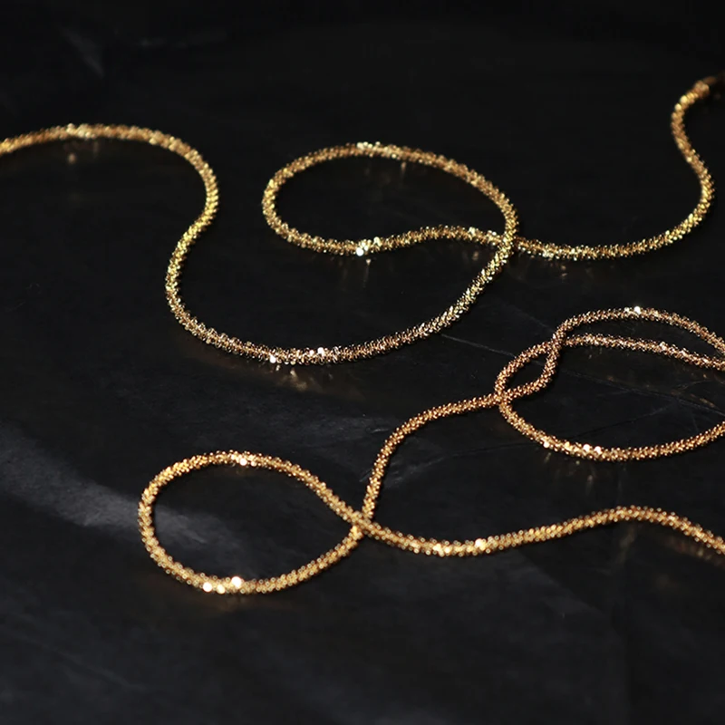 Peri'sBox Gold/Silver Color Flat Shiny Glossy Chain Necklaces Minimalist Statement Elegant Chokers For Women Jewelry 2021 Hot - Image 5