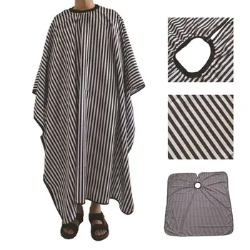 

Professional Haircut Cape Striped Hairdressing Gown Salon Barber Cloth Apron X7JA