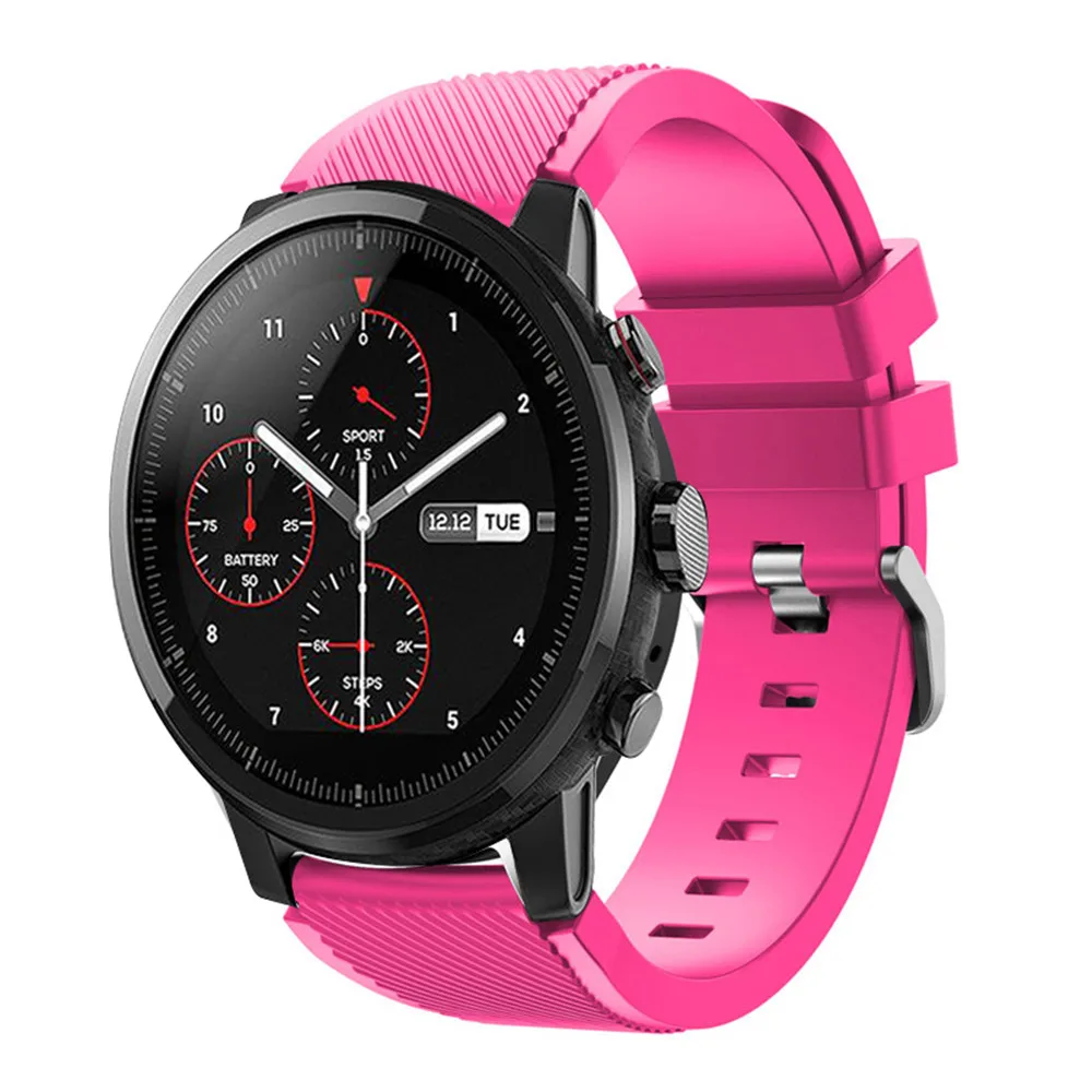 Ремешок силиконовый для смарт часов xiaomi huami Amazfit Stratos 2 2s сменный Браслет Samsung S3 Galaxy