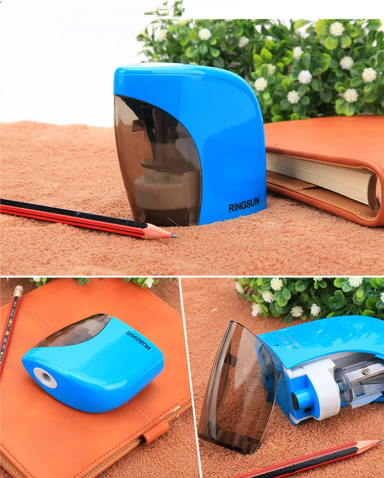 Pencil Sharpener Electric Automatic Touch Battery Personal Home Office School Stationery (2)