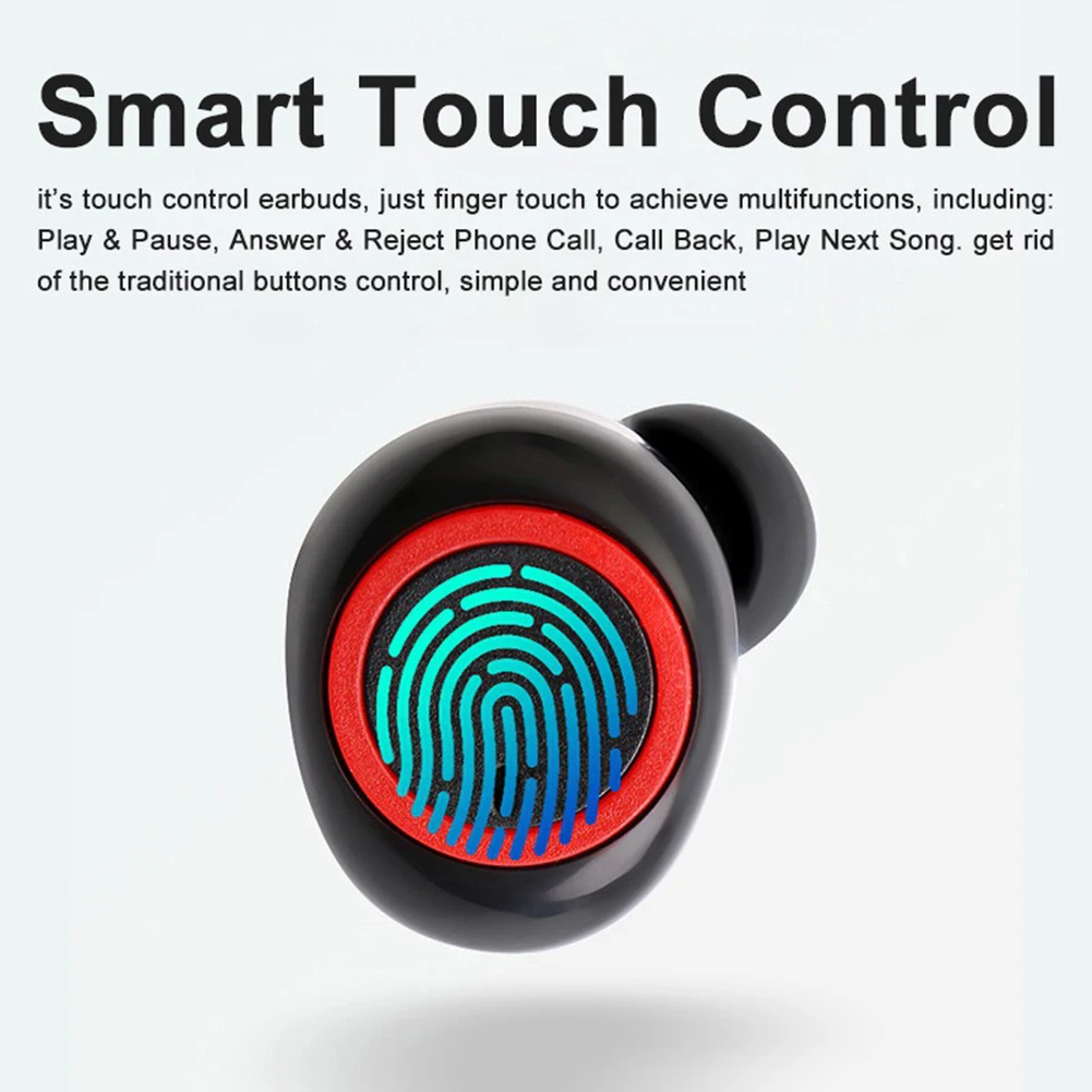 Bluetooth Earphone 5 0 TWS Wireless Stereo HiFi Earphones Sports Earbuds with Charge Box Earphone 