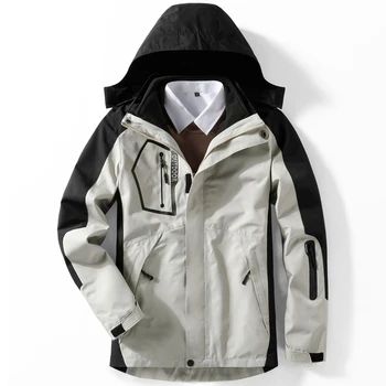 

2019 Men Winter Hiking Detachable inner Fleece 3 in1 Jacket Outdoor Camping Trekking Ski Waterproof Breathable Windbreaker Coat