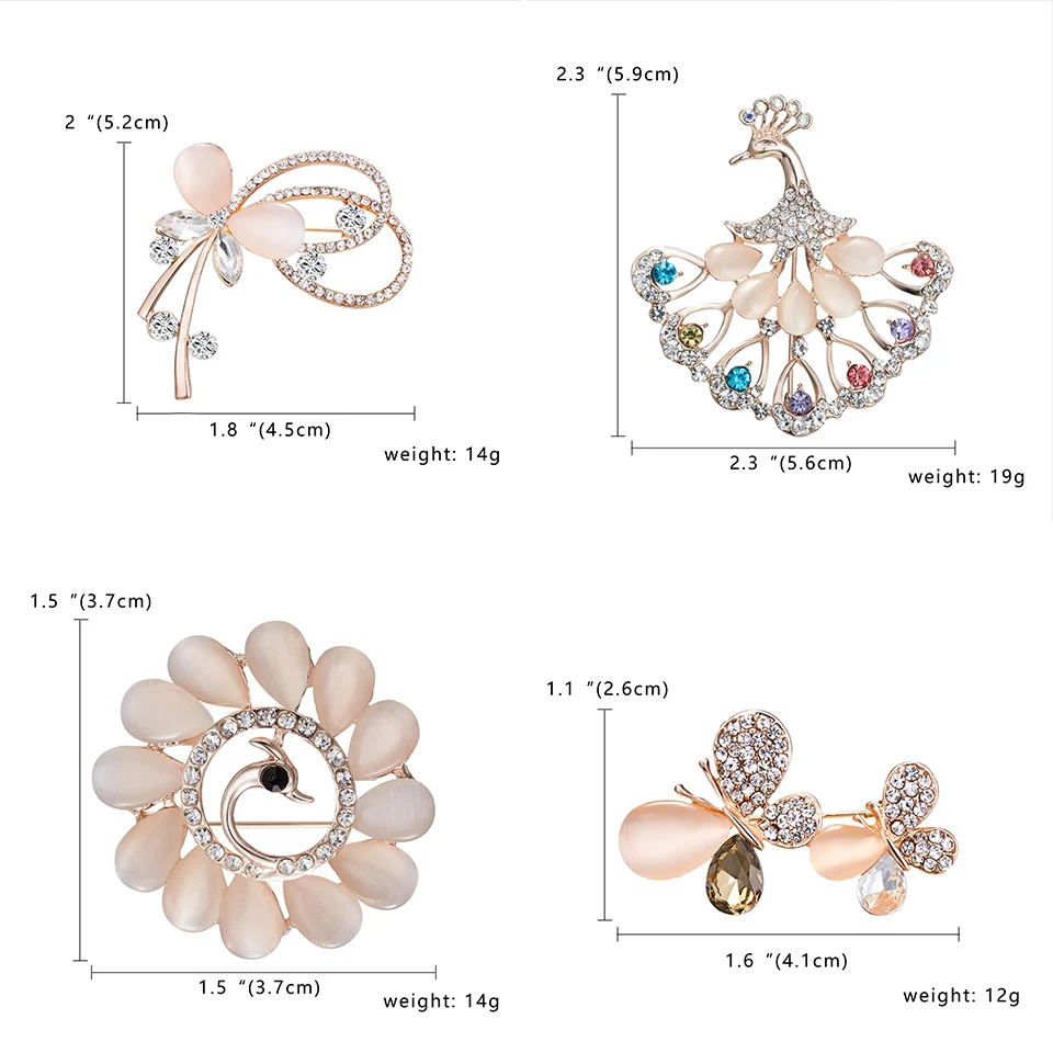 Модный с кристаллами, со стразами броши с животными Кот Павлин Сова Брошь шпильки Женская брошь свадебные аксессуары ювелирный подарок